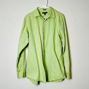 Banana Republic Button Down Shirt Men's Large  Long‎ Sleeve Green Dress Shirt